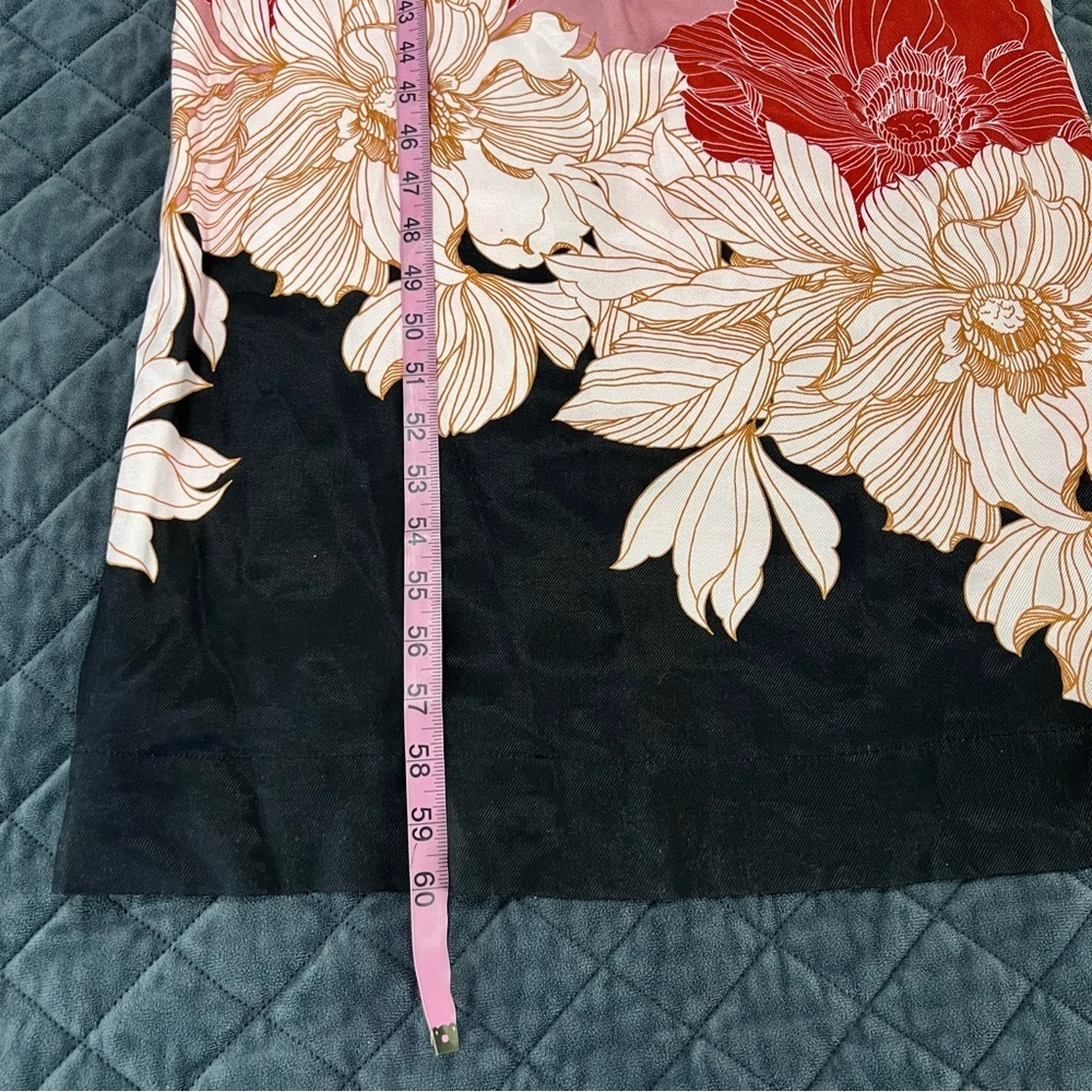 Anthropologie Maeve Maxi Dress Women’s XL Floral Twist Back Orange Slit Sides Q - Picture 8 of 11